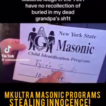 How MK-Ultra Freemasons steal the Innocence of children