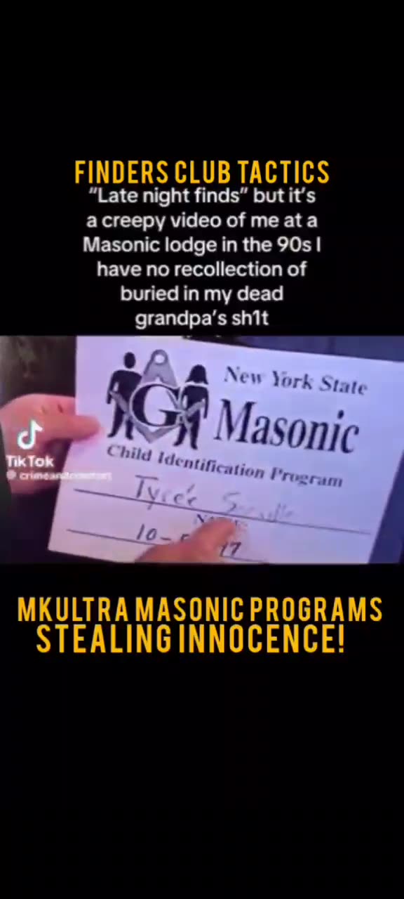 How MK-Ultra Freemasons steal the Innocence of children