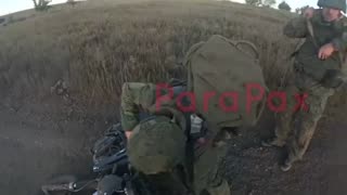 ☠️ A group of Russian infantry on a motorcycle and a buggy are attacked by FPV drones
