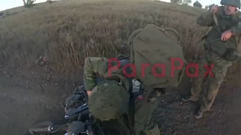 ☠️ A group of Russian infantry on a motorcycle and a buggy are attacked by FPV drones