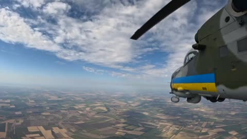 Pilot of the 11th Separate Army Aviation Brigade shoots down an air target.