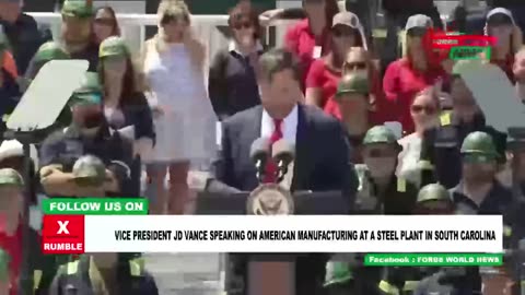 VP Vance speaks at a manufacturing plant in South Carolina