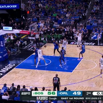 NBA - The Celtics swing it around and JB drills the triple to close out the half 🎯
