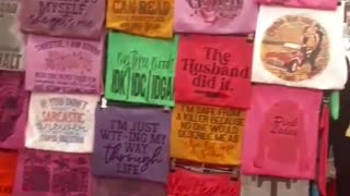 Christmas Gift & Hobby Show. Flashback! Day 1, Part 10. Ugh people are here shirt is mine.