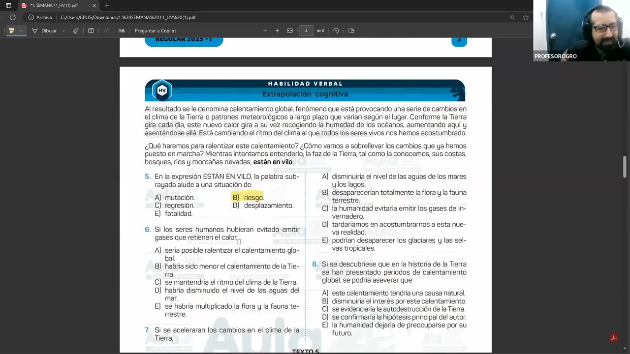 AULA 20 REGULAR 2025 - 1 | Semana 11 | RV
