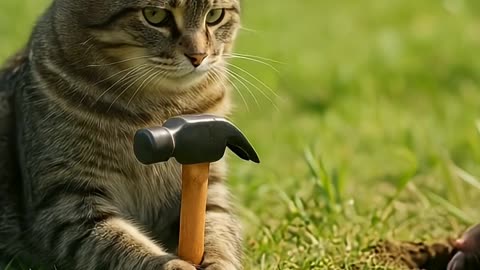🐱 This standoff has lasted 6 hours... #cat #catlovers #mole #cute #funny - 1080