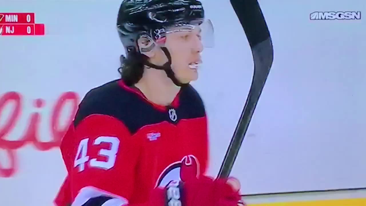 Devils D #43 Luke Hughes 🥅(7)🏒🏒Snap-Shot Goal