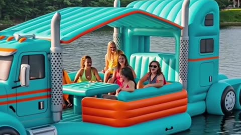SEMI TRUCK LAKE PARTY BOATS