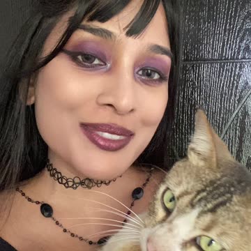 My Cat's HORRIFIED Reaction to My Alt Makeup Look! (Too Funny!)