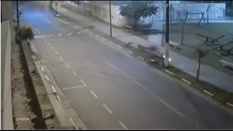 🏍️ Bike At Full Speed 💥 Crashed Into Light Pole | Shocking CCTV Footage