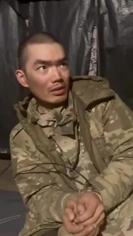Alleged Chinese Mercenary Captured by Ukrainian Soldiers