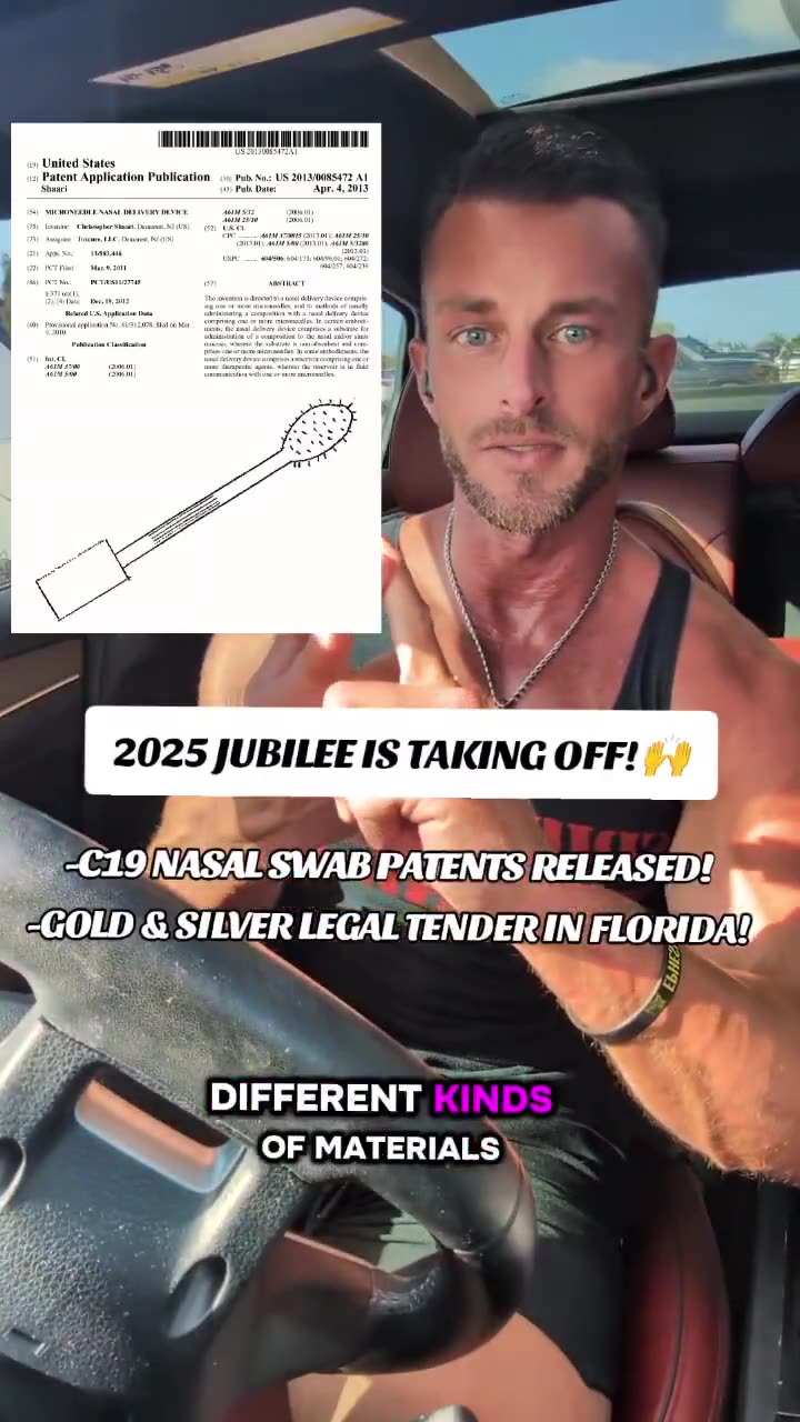 COVID 19 NASAL SWAB PATENTS RELEASED - JORDAN CLAR