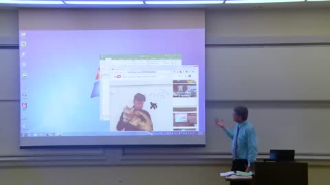 Math Professor Fixes Projector Screen