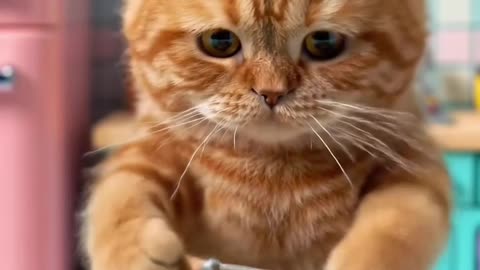 Viral brown cat shorts video 🤒🐱🐱