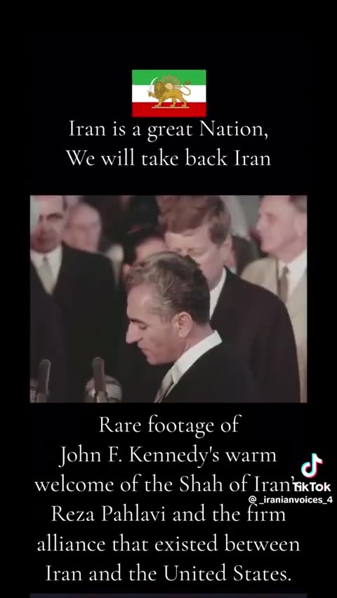 Rare footage of John F Kennedy about Iran and welcoming Reza Pahlavi!