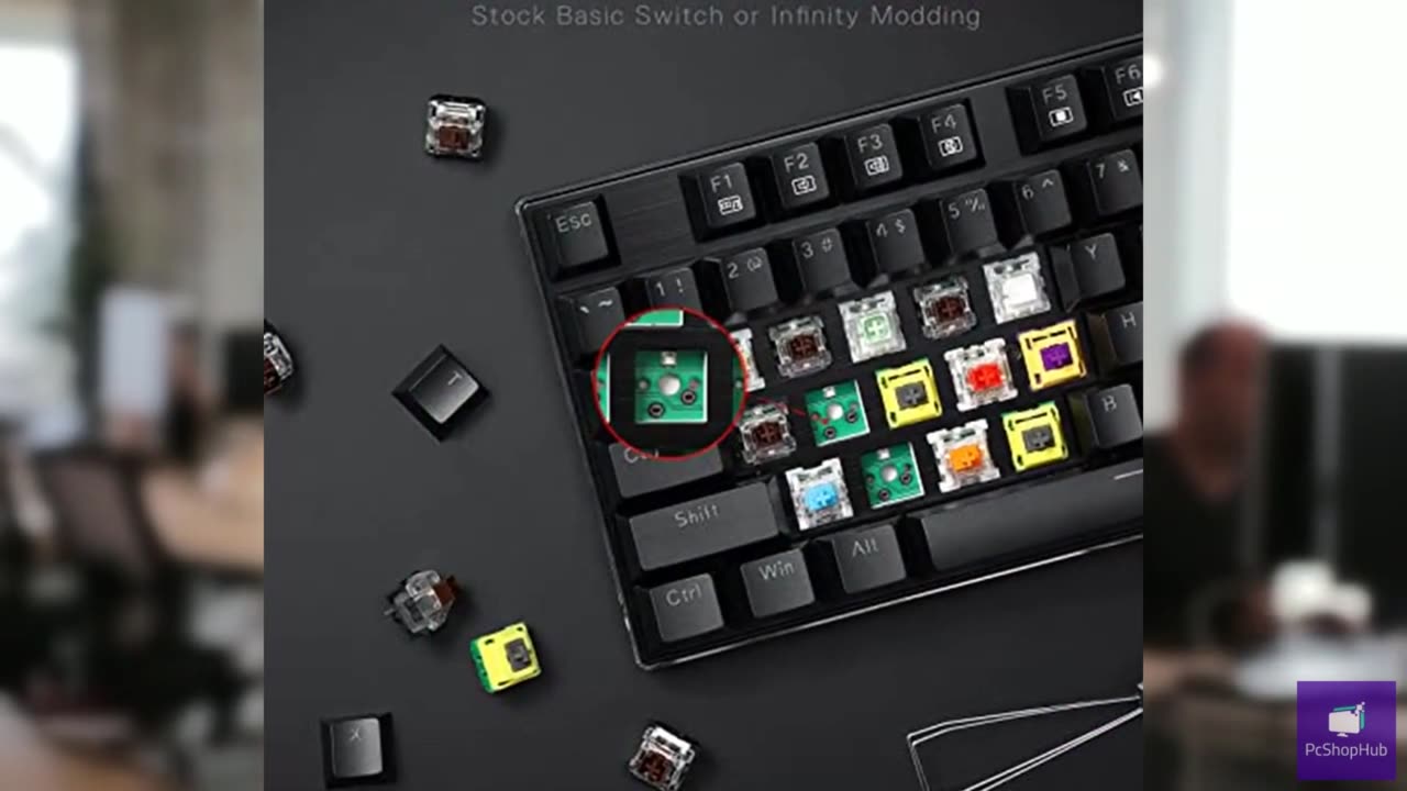 Redragon K556 RGB LED Backlit Wired Mechanical Gaming Keyboard, 104 Keys Hot-Swa