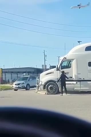 Truck Drivers Truck Rolls Away With Keys Locked Inside