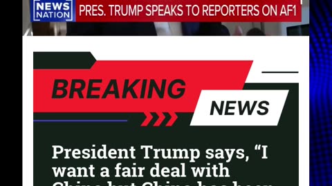 President Trump says: I want a fair deal with China but China has been ripping us off for many years