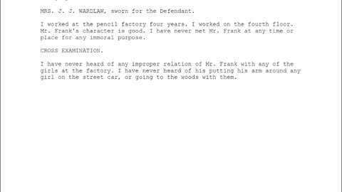 MRS J J WARDLAW, Sworn In For The Defendant, 146th To Testify