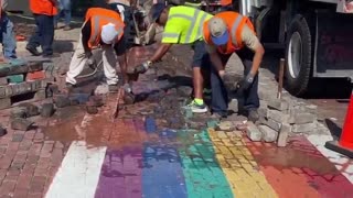 Florida tears apart rainbow brick roads: