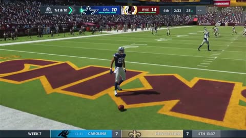 1964 WASHINGTON VS Madden 21 I Franchise WEEK 7 VS DALLAS