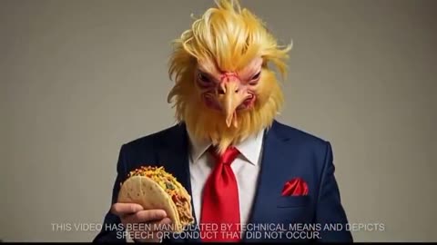 Lincoln Project AI political advertisement. "Trump Always Chickens Out" (TACO)