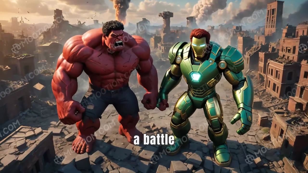 Red Hulk vs Green Iron Man