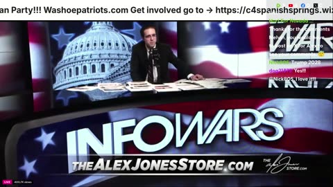 Alex Jones, Info Wars, 05/13/2025 restream, stream was interrupted.