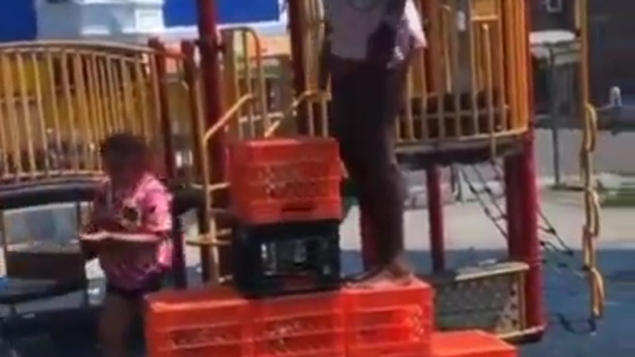 Crate stack challenge epic fail (watch until end!!!l