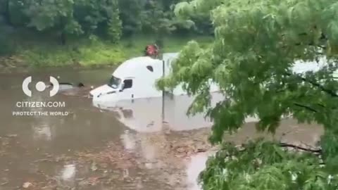 Multiple Vehicles Submerged After Flooding In Queens, New York