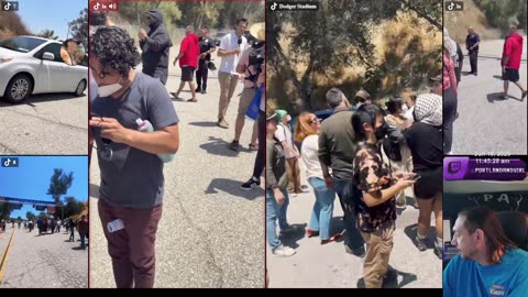 🔴 Ice Protest Dodger Stadium + Press Secretary Karoline Leavitt