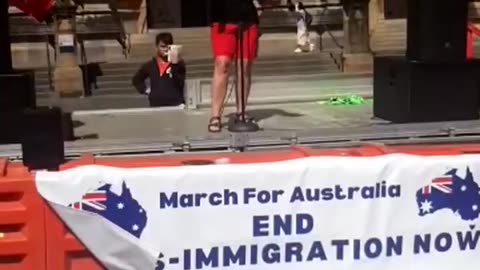 Donner speaks at the March for Australia Sydney
