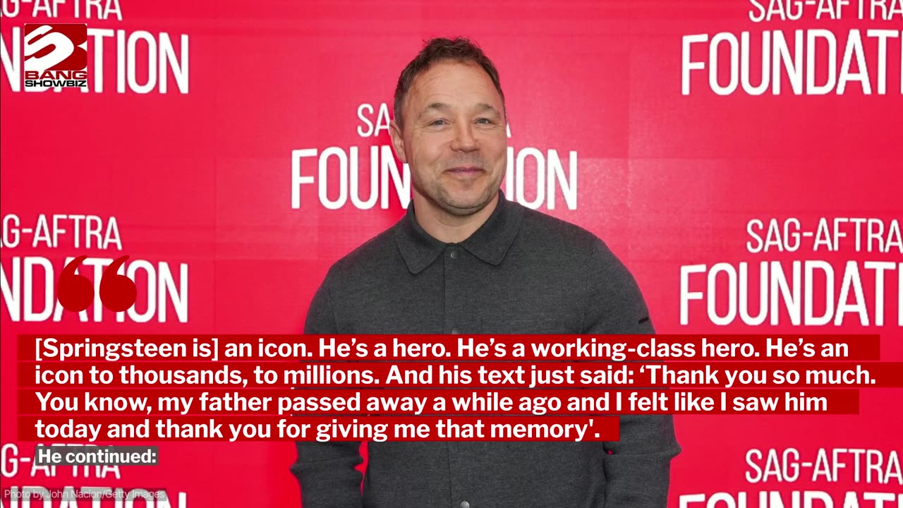 Adolescence star Stephen Graham broke down in tears over message from Bruce Springsteen