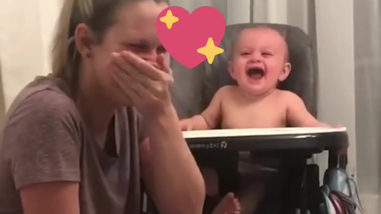 CUTE BABY AND MOM LAUGH FUNNY HILARIOUS "MUST SEE" RI