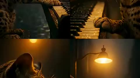 This Ocelot Cat Plays Piano in the Rain!