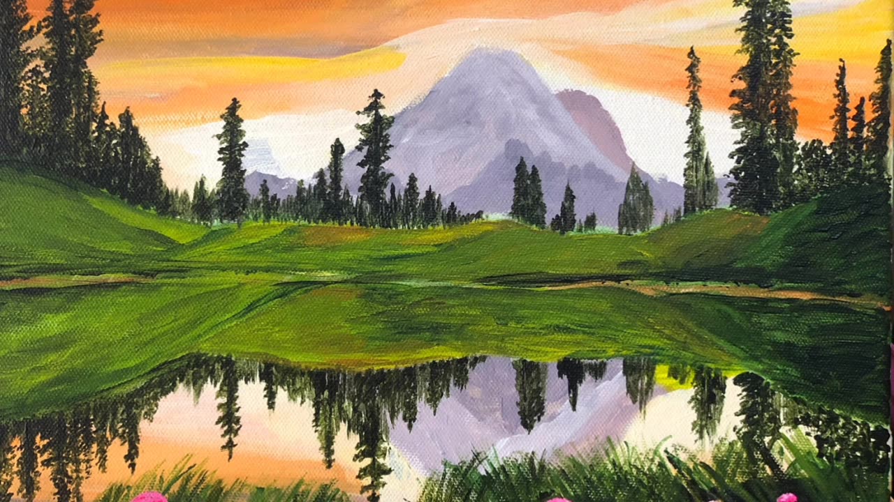 Nature beautiful view drawing