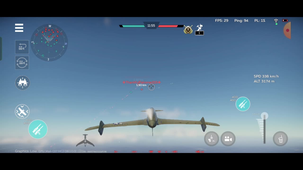 Tandem MAI XP-55 B25 gameplay |War Thunder mobile