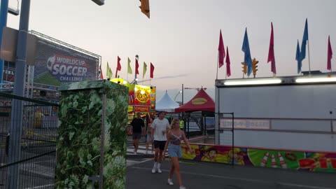 【4K】Toronto CNE Prep Night Before Opening Exhibition Evening Canada 🇨🇦🎡