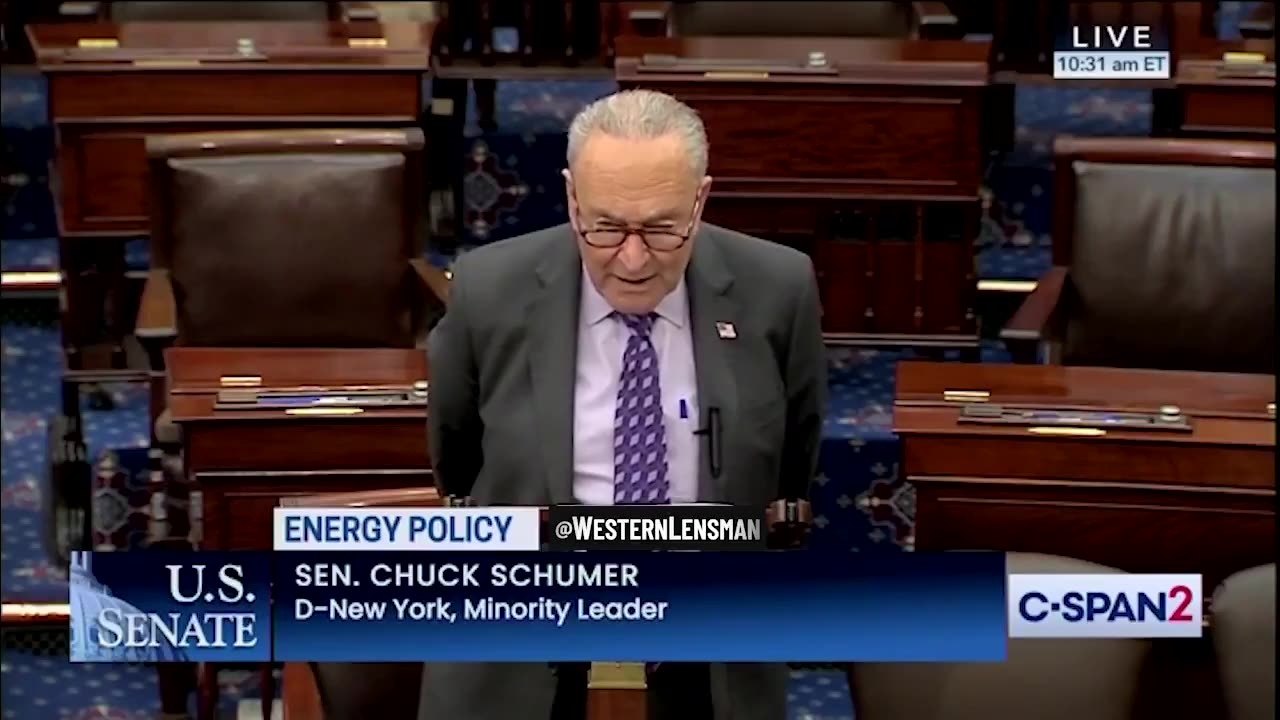 Chuck Schumer: Trump hates offshore wind...because he’s a dictator.
