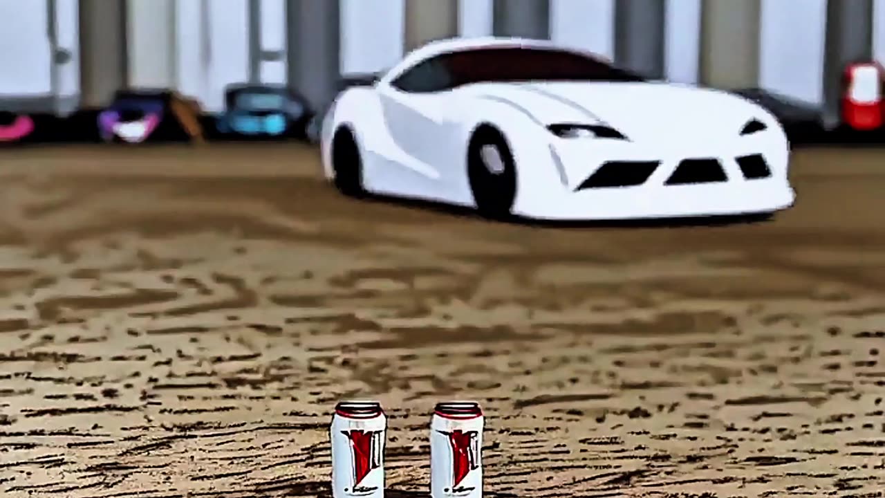 RC Car Drift Challenge: Drifting Through Monster Energy Cans!