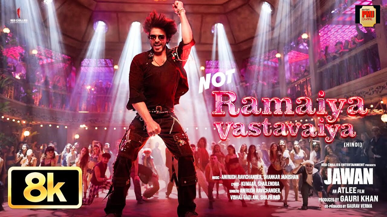 Jawan: Not Ramaiya Vastavaiya Extended Version 8K : Shah Rukh Khan | Atlee | Anirudh | Nayanthara