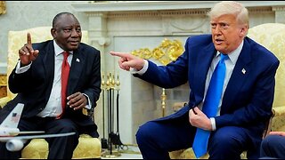 🚨 South African President tried to say white Genocide was not happening, #Trump made his ass watch
