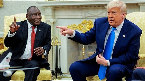 🚨 South African President tried to say white Genocide was not happening, #Trump made his ass watch