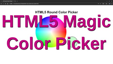 HTML5 Round Color Picker