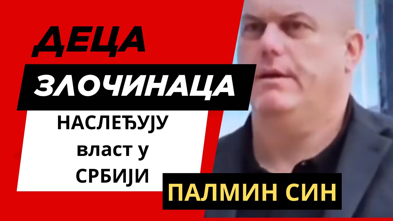 Палмин син - деца криминалаца наследно преузимају власт у Србији