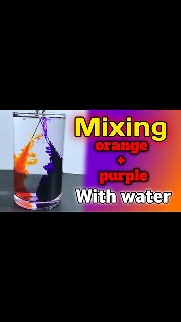 Orange & Purple Ink Magic: Mesmerizing Water Art Experiment!