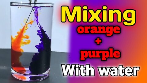 Orange & Purple Ink Magic: Mesmerizing Water Art Experiment!