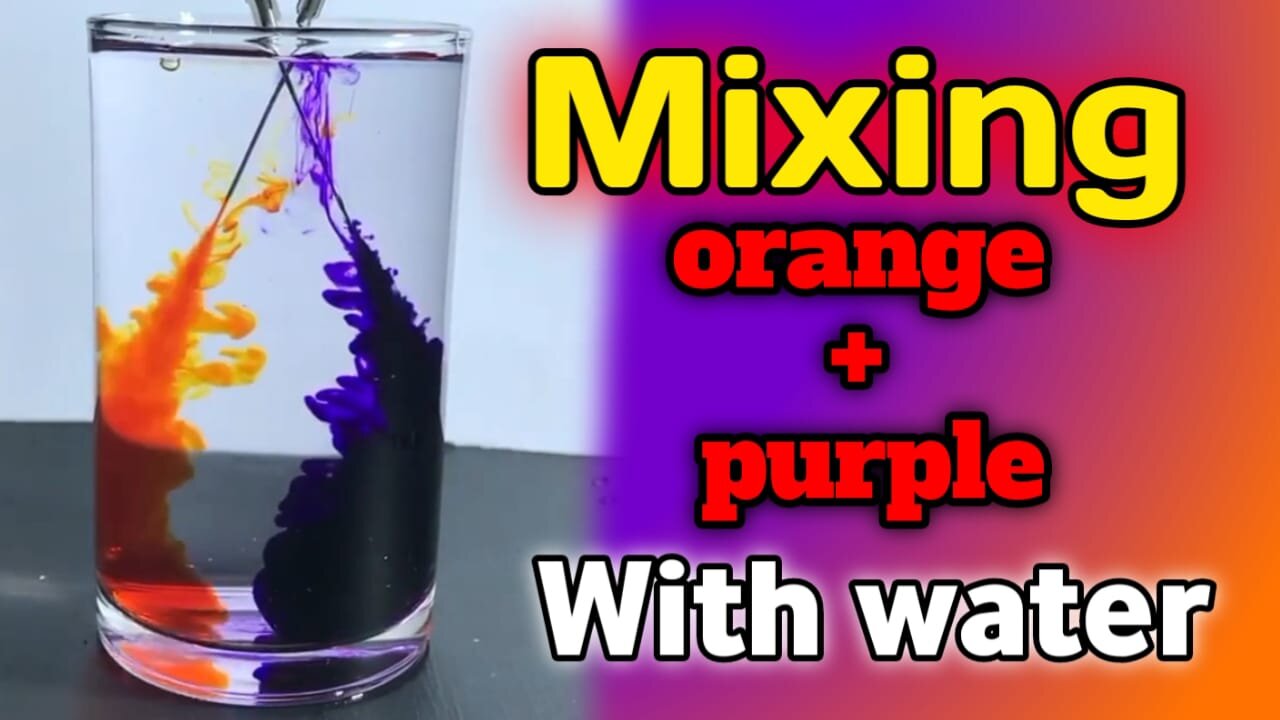 Orange & Purple Ink Magic: Mesmerizing Water Art Experiment!