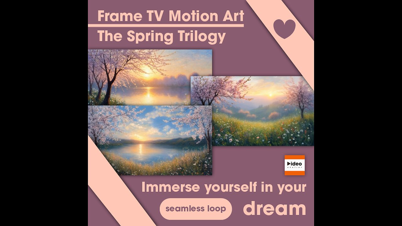 🌺The Spring Trilogy Bundle • Frame TV Motion Art Office Home Nature Relaxing • Low Stim Ambient Calm