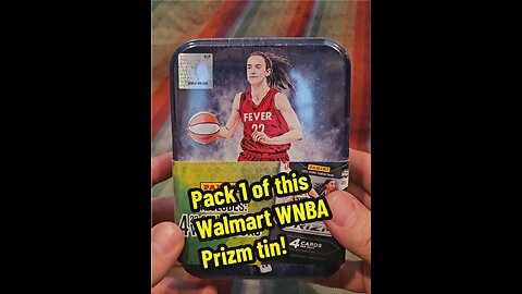 Pack 1 of a 2024-25 WNBA Prizm tin from Wal-Mart